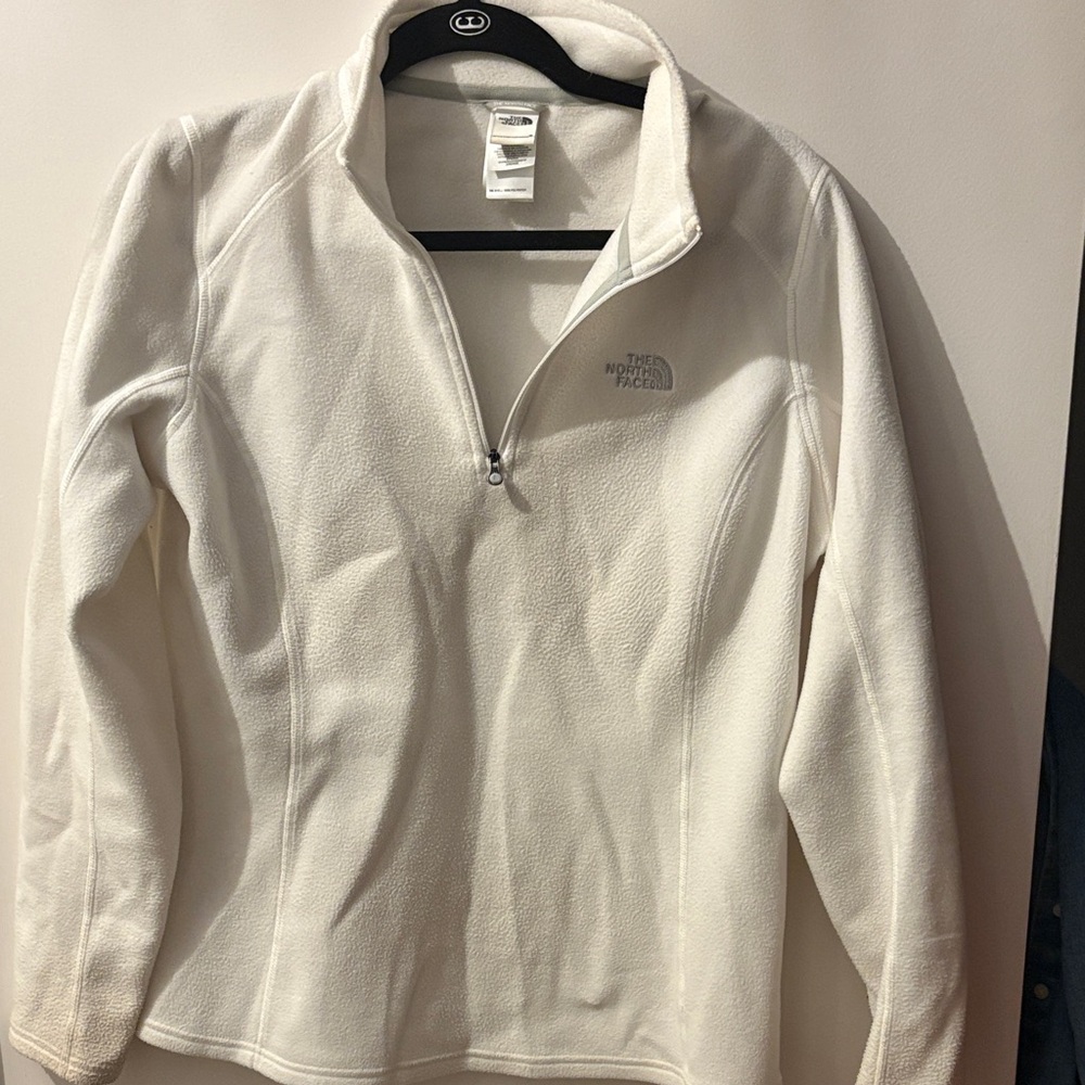 The North Face Cream Quarter-Zip Fleece